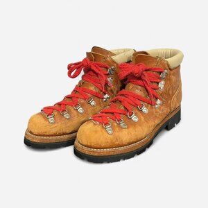 90s Vintage Brown Leather Hiking Boots, Size 7 Men's